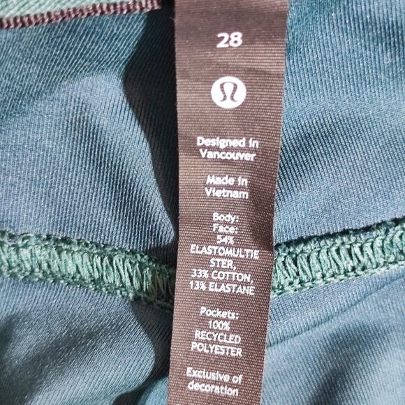 Lululemon ABC Slim-Fit Pant *Utilitech™ M5ABNS men's size 28 green colour - Picture 7 of 15